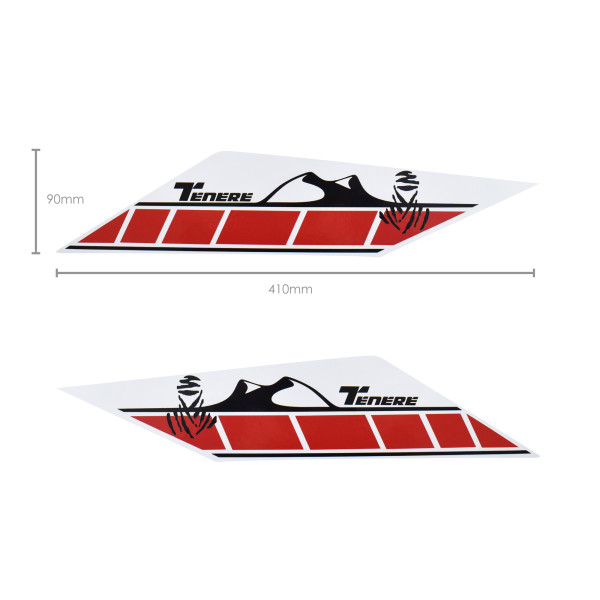 Pyramid Plastics Pyramid decals | rear side panel graphic red | yamaha tenere 700 2019>